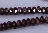 CGO71 15.5 inches 5*8mm rondelle gold red color stone beads