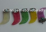 CGP128 25*58mm horn agate gemstone pendants wholesale