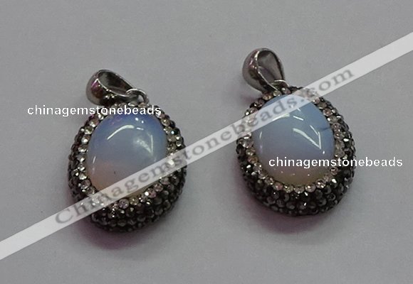 CGP1508 18*25mm oval opal pendants wholesale