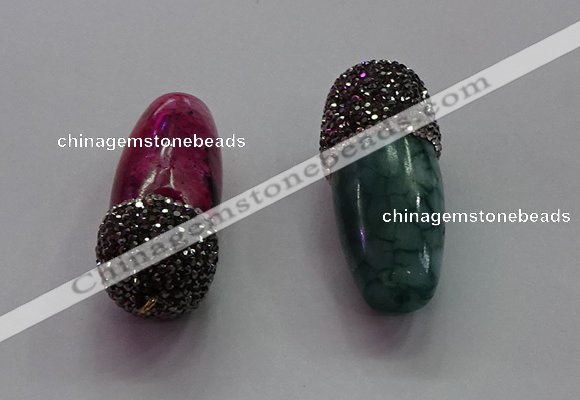 CGP1519 20*44mm agate gemstone pendants wholesale