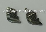 CGP153 18*35mm fish hematite gemstone pendants wholesale