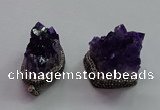 CGP1536 30*35mm - 28*40mm faceted nuggets druzy amethyst pendants