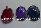 CGP1548 40*55mm - 45*60mm oval agate pendants wholesale