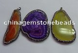 CGP1552 50*75mm - 58*100mm freeform agate pendants wholesale