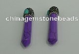 CGP170 10*55mm sticks turquoise gemstone pendants wholesale