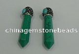 CGP173 10*55mm sticks turquoise gemstone pendants wholesale