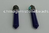 CGP174 10*55mm sticks turquoise gemstone pendants wholesale