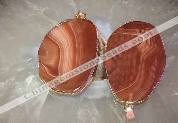 CGP2015 30*50mm - 50*80mm freeform agate slab pendants wholesale