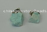 CGP202 15*25mm - 25*35mm nuggets amazonite gemstone pendants