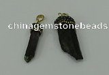 CGP205 6*30mm - 15*40mm sticks black tourmaline pendants