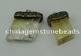 CGP217 20*30mm - 25*40mm freeform citrine gemstone pendants