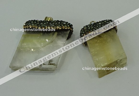 CGP217 20*30mm - 25*40mm freeform citrine gemstone pendants