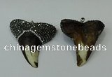 CGP273 45*50mm shark teeth resin pendants wholesale