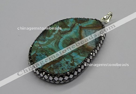 CGP3030 35*50mm - 40*65mm freeform ocean agate pendants