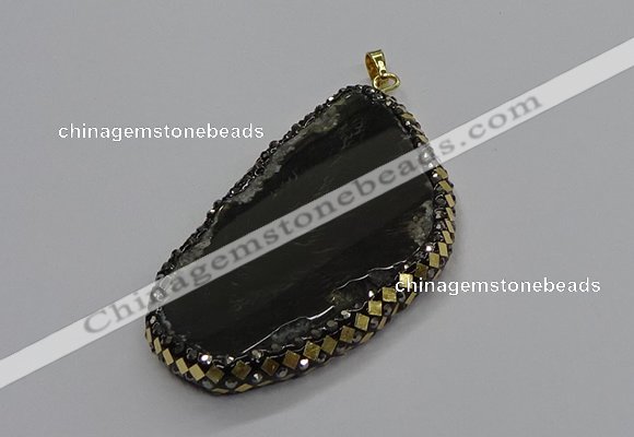 CGP3036 35*65mm - 45*60mm freeform agate gemstone pendants