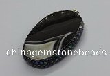 CGP3042 45*65mm - 45*70mm oval druzy agate pendants