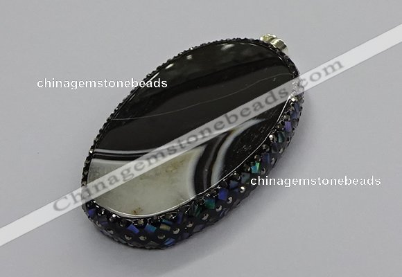 CGP3042 45*65mm - 45*70mm oval druzy agate pendants