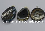 CGP3080 40*50mm - 45*55mm freeform druzy agate pendants