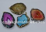 CGP3089 40*50mm - 50*65mm freeform druzy agate pendants