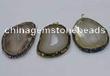 CGP3090 40*50mm - 50*60mm freeform druzy agate pendants