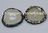 CGP3092 65*75mm - 75*85mm freeform druzy agate pendants