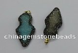 CGP3107 22*50mm arrowhead druzy agate pendants wholesale