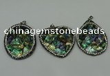 CGP311 35*45mm - 40*40mm abalone shell pendants wholesale