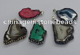 CGP3123 25*35mm - 40*50mm freeform druzy agate pendants