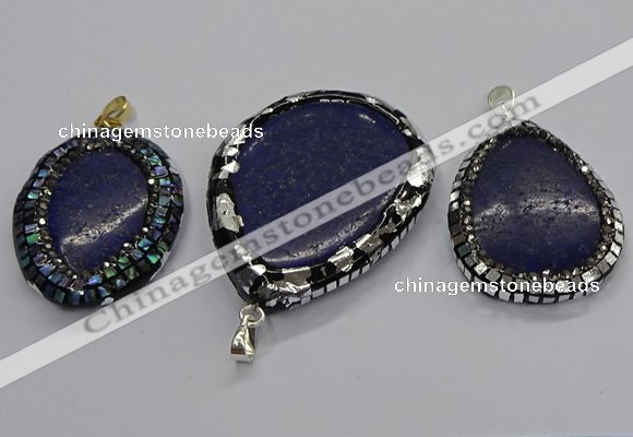 CGP3146 30*45mm - 45*55mm freeform lapis lazuli pendants