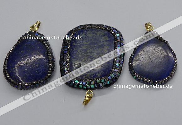 CGP3147 35*45mm - 45*60mm freeform lapis lazuli pendants