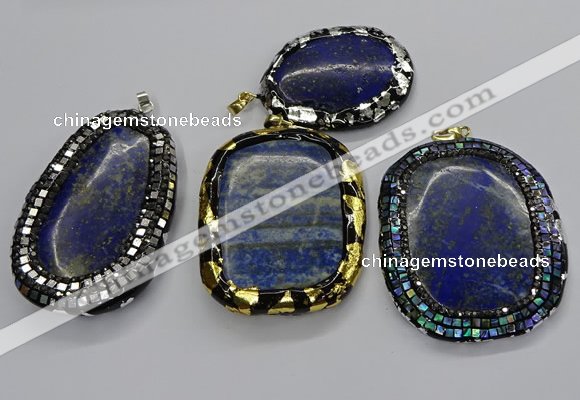 CGP3148 30*45mm - 45*65mm freeform lapis lazuli pendants