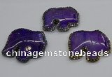 CGP3172 50*55mm elephant agate gemstone pendants wholesale