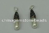 CGP318 8*30mm teardrop pearl shell pendants wholesale