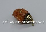 CGP3196 20*30mm - 25*40mm nuggets plated druzy quartz pendants