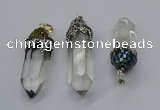 CGP3218 12*55mm - 15*45mm sticks white crystal pendants