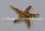 CGP3231 55*58mm starfish druzy agate pendants wholesale