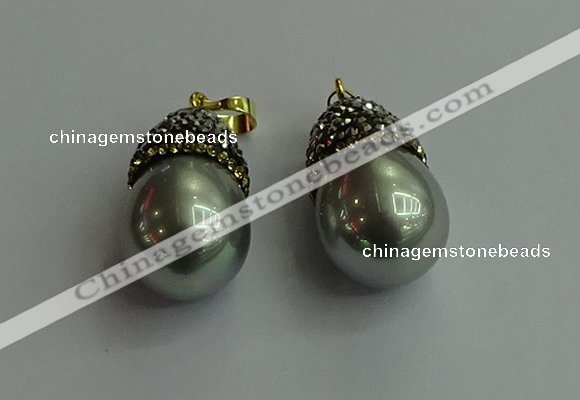 CGP325 15*25mm - 15*30mm teardrop pearl shell pendants wholesale