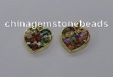 CGP3252 25*25mm heart druzy agate pendants wholesale