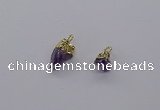 CGP3266 8*12mm - 10*14mm faceted nuggets amethyst pendants