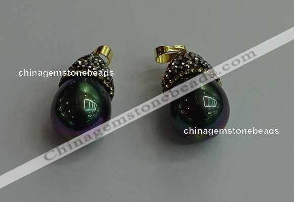 CGP327 15*25mm - 15*30mm teardrop pearl shell pendants wholesale