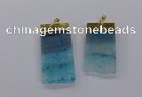 CGP3272 30*50mm - 30*65mm freeform druzy agate pendants