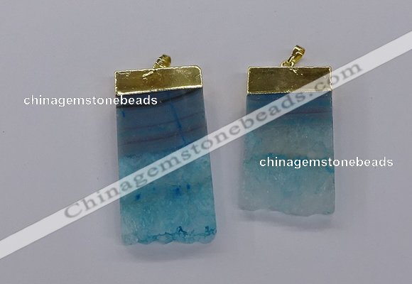 CGP3272 30*50mm - 30*65mm freeform druzy agate pendants