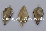 CGP3289 25*55mm - 28*55mm arrowhead agate pendants wholesale