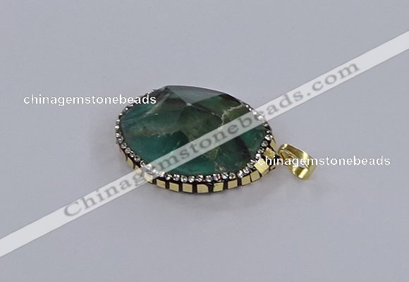 CGP3291 25*30mm - 30*35mm faceted freeform fluorite pendants