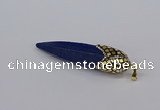 CGP3361 15*50mm - 16*65mm sticks lapis lazuli gemstone pendants