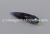 CGP3367 15*50mm - 16*65mm sticks amethyst gemstone pendants