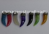 CGP337 10*45mm - 12*50mm oxhorn agate pendants wholesale