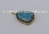 CGP3371 25*35mm - 30*40mm freeform druzy quartz pendants