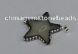 CGP3376 45*45mm star druzy agate pendants wholesale