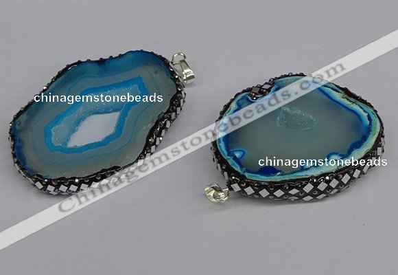 CGP3396 45*50mm - 45*60mm freeform druzy agate pendants